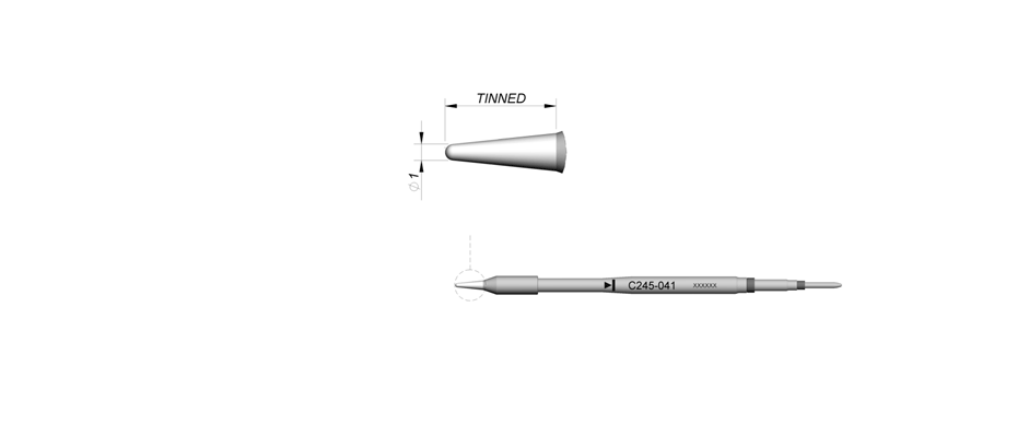 C245041 - Tip with an extra tinned surface